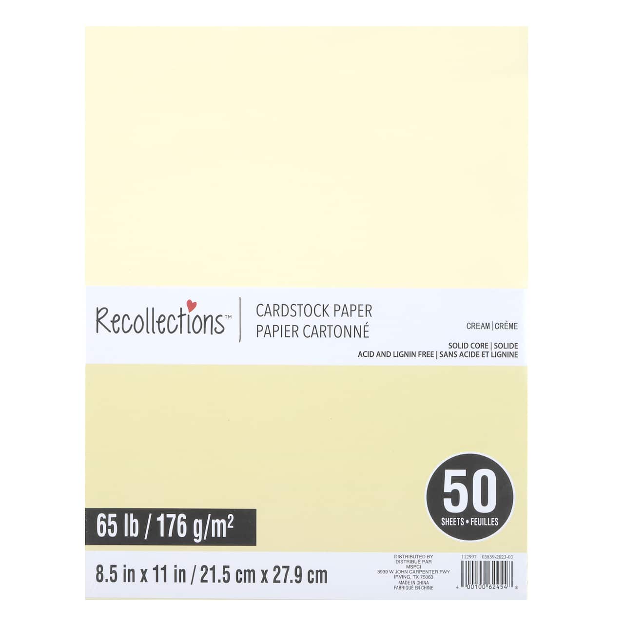 12 Packs: 50 ct. (600 total) 8.5" x 11" Cardstock Paper by Recollections™
